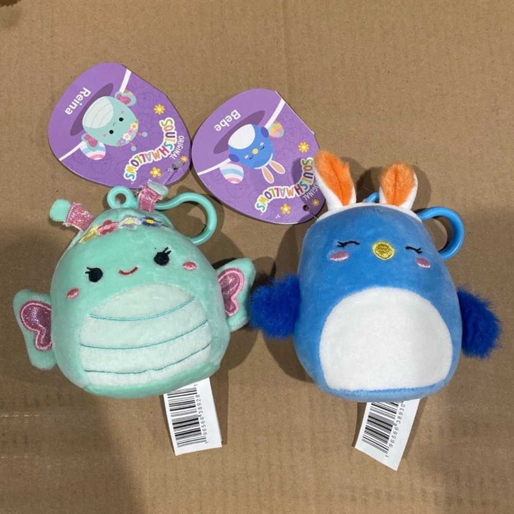 Squishmallows Blue and Green Plush Toy Set‎